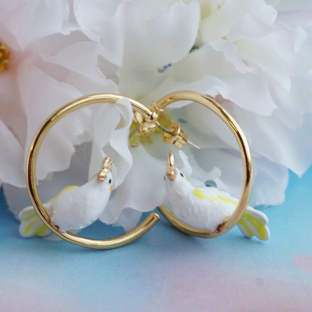 cute parrot earrings